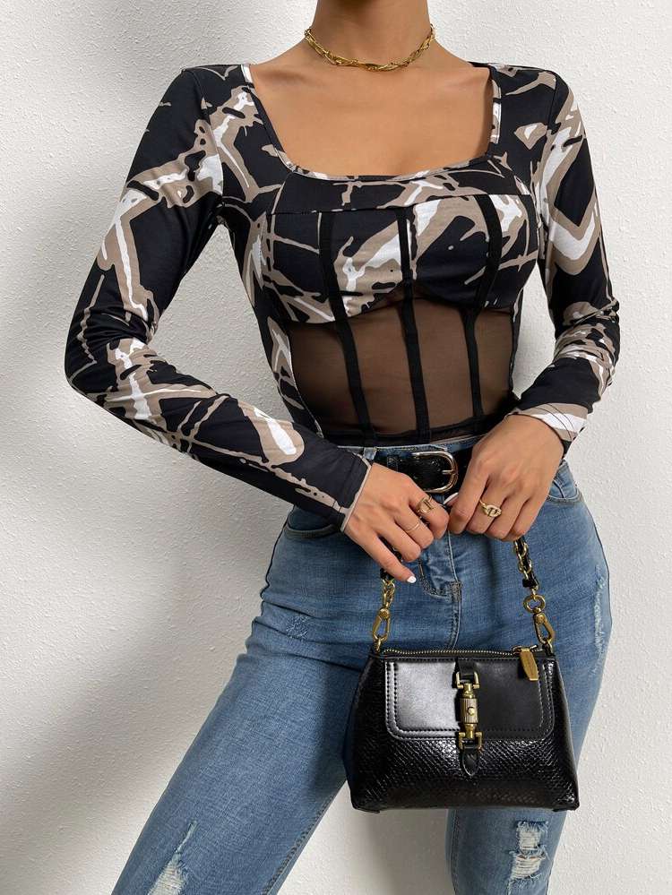 Multicolor Crop Sexy Women Clothing 9583