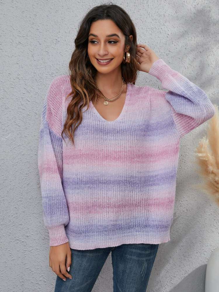  Regular V neck Women Sweaters 34