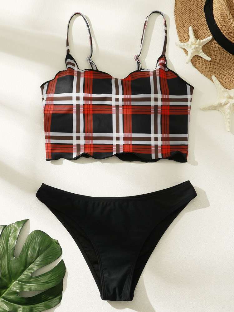  Plaid  Women Swimwear 6273