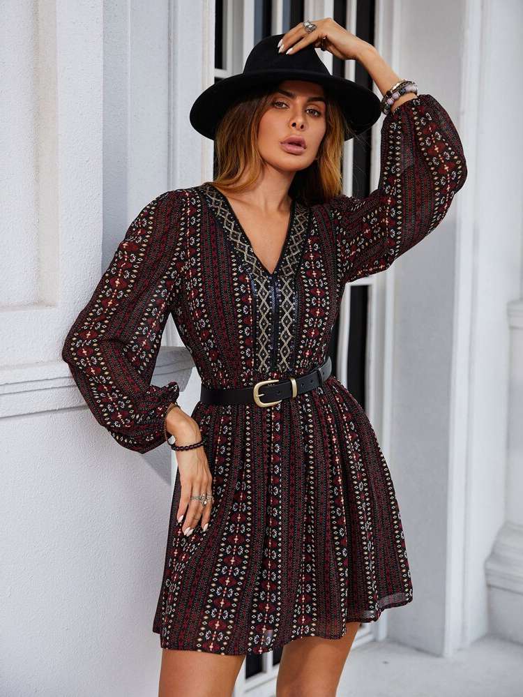  Long Sleeve Regular Fit Women Dresses 2289