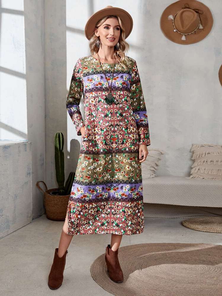 Boho Long Floral Women Clothing 9582