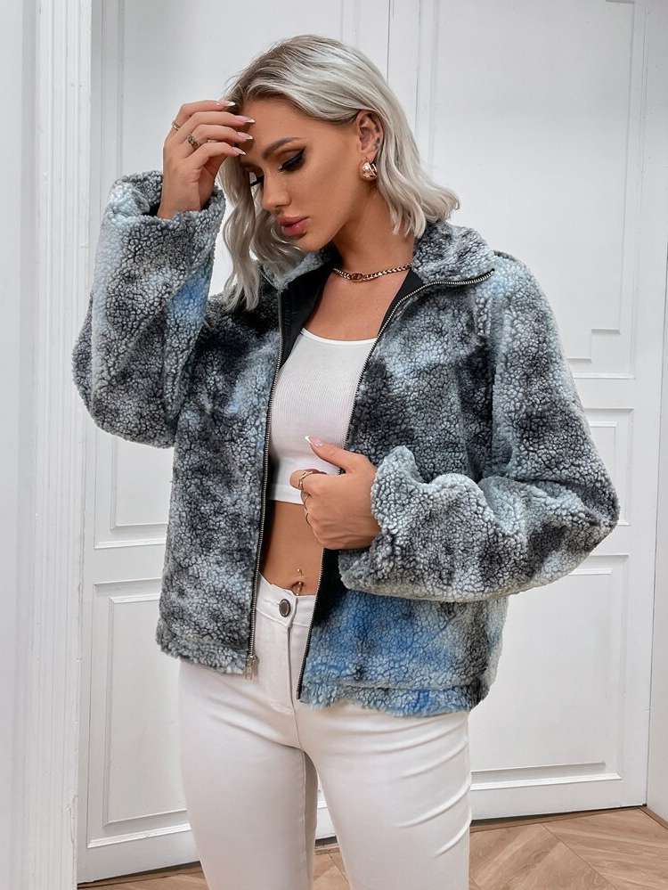 Tie Dye Long Sleeve Casual Collar Women Clothing 96