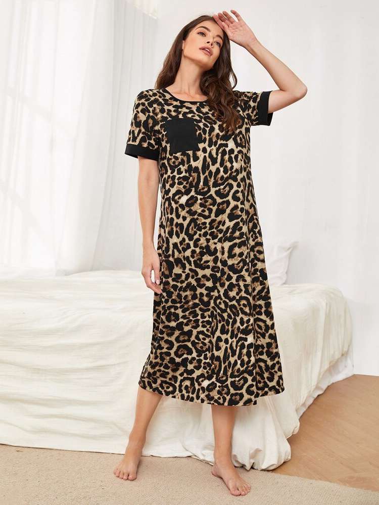  Casual Short Sleeve Women Nightgowns  Sleepshirts 111