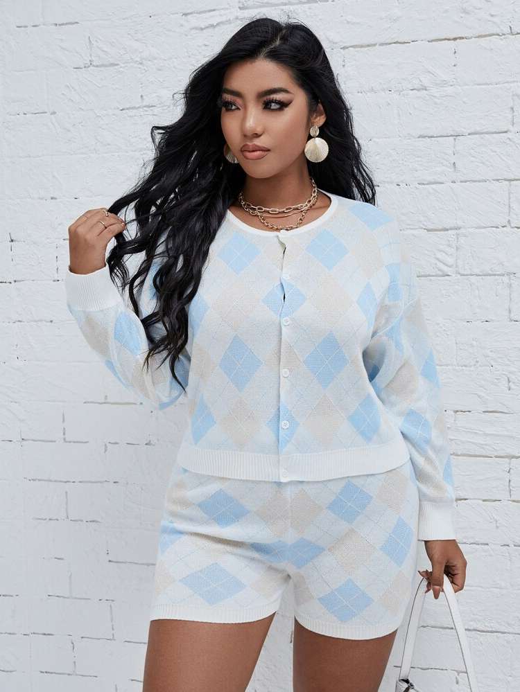   Casual Plus Size Knitwear 9512