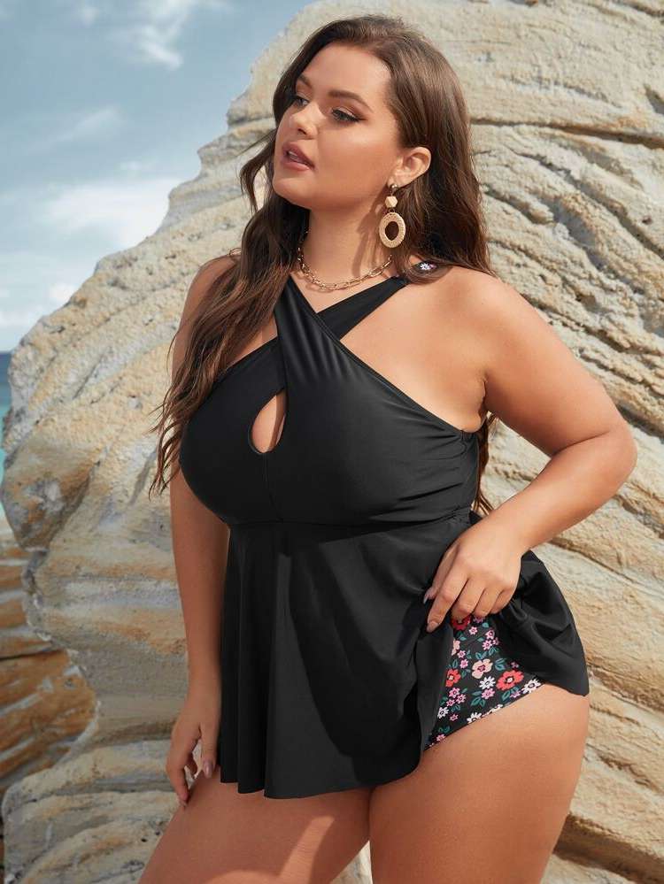 Boho  Straps Plus Size Beachwear 7570