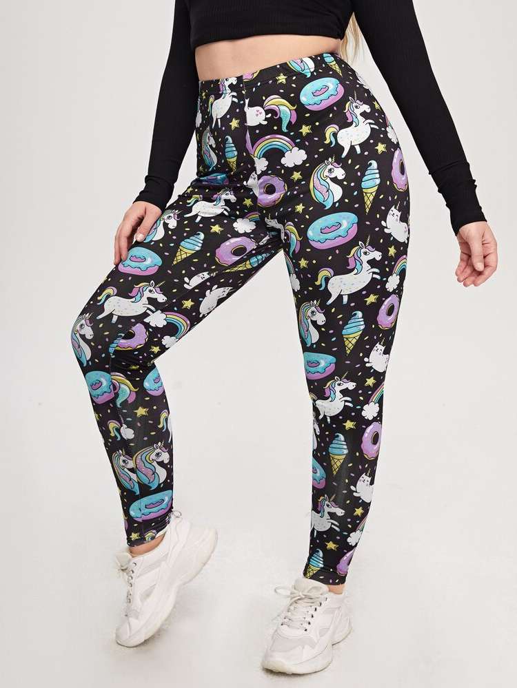  Cartoon Long Plus Size Leggings 862