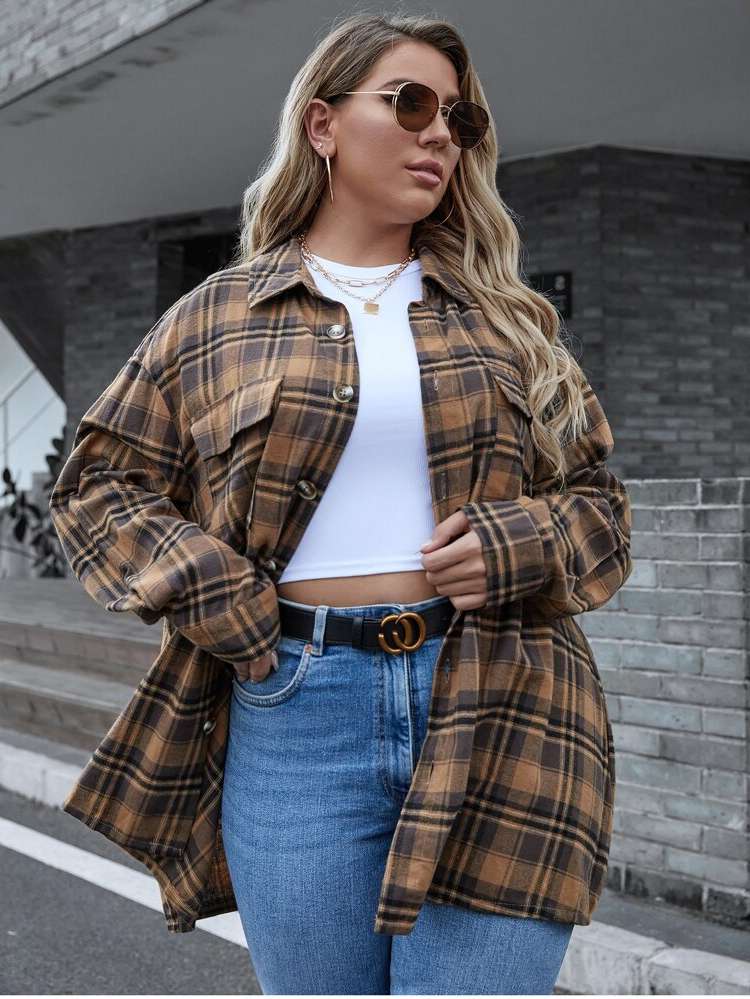 Long Sleeve Oversized Long Plus Size Tops 9631