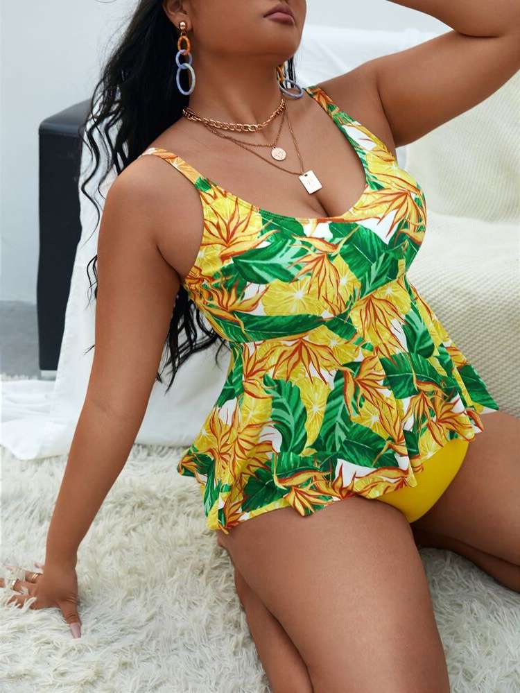   Tropical Plus Size Swimwear 3521