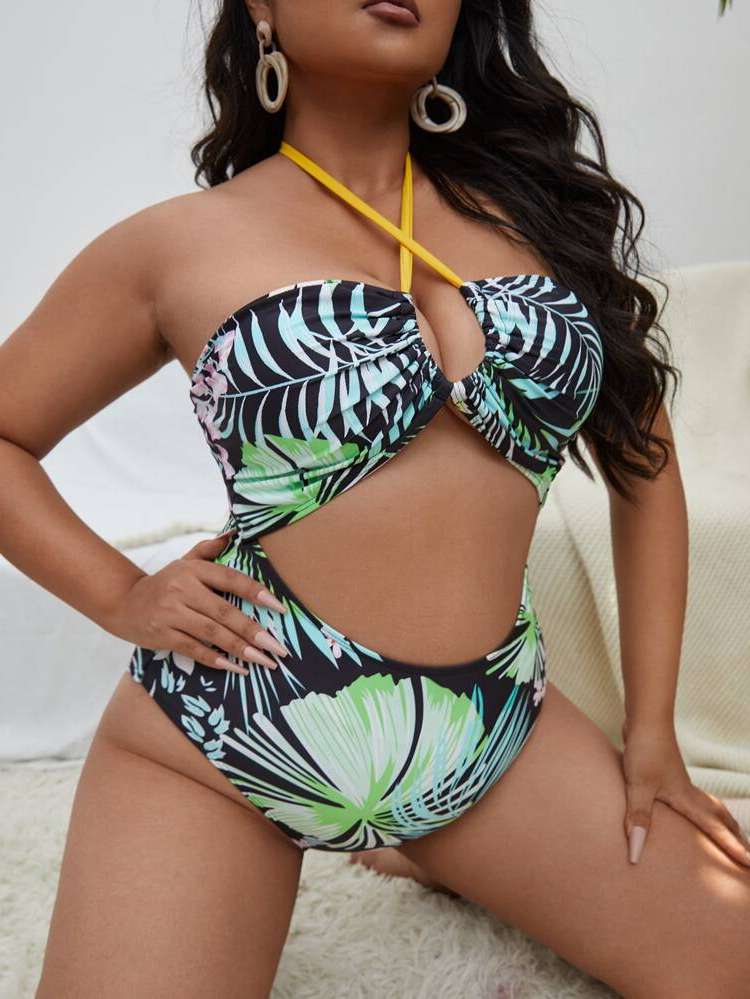  Boho Multicolor Plus Size Beachwear 3587