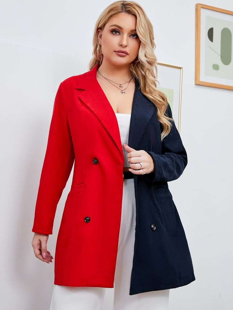  Casual Lapel Women Plus Clothing 5720