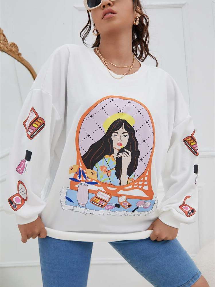  Oversized Multicolor Plus Size Sweatshirts 577