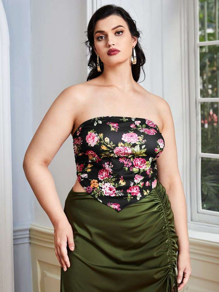  Sexy Multicolor Plus Size Tops 7891