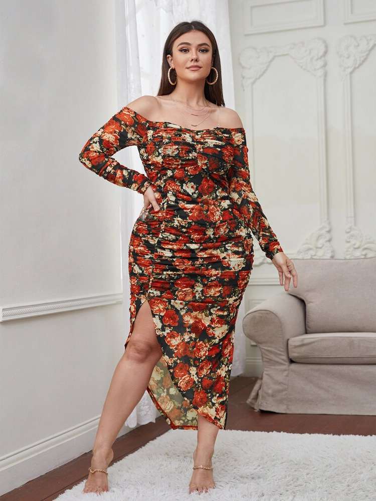  Elegant Multicolor Long Plus Size Dresses 699