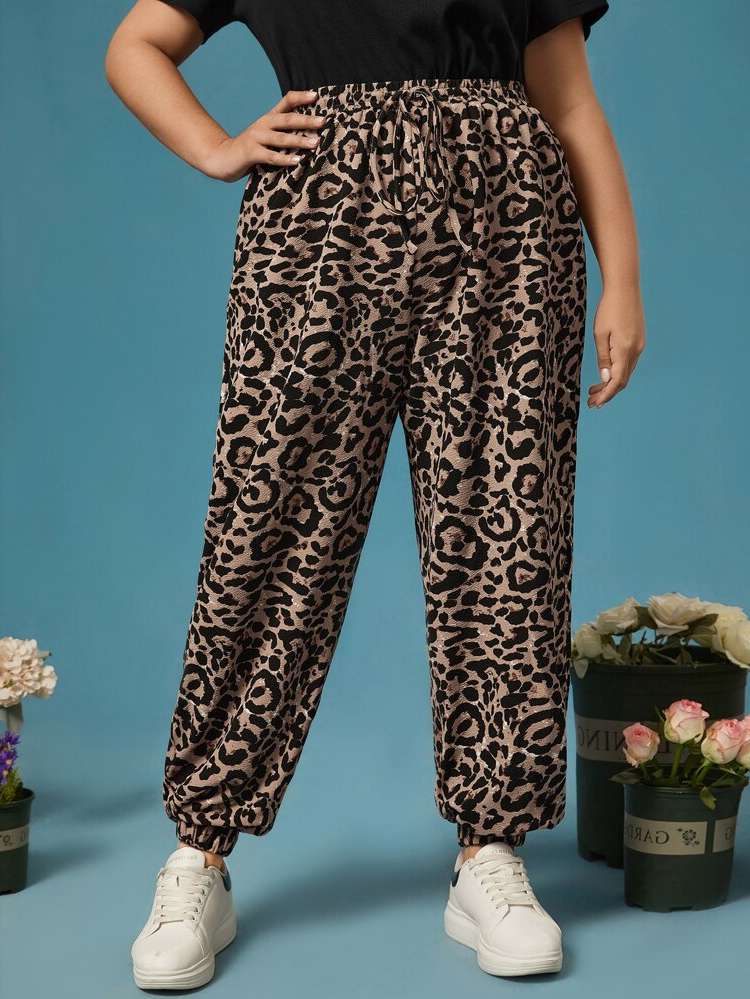  Regular Fit Leopard Women Plus Clothing 7067