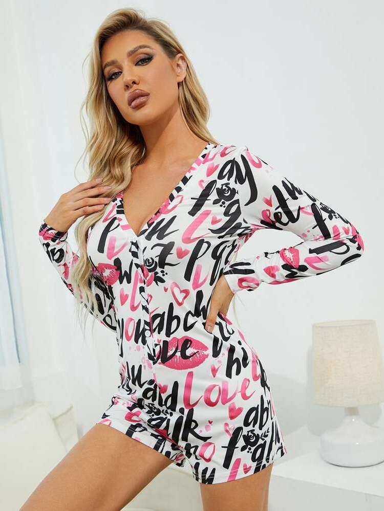 Figure Multicolor Long Sleeve Casual Women Rompers 5702