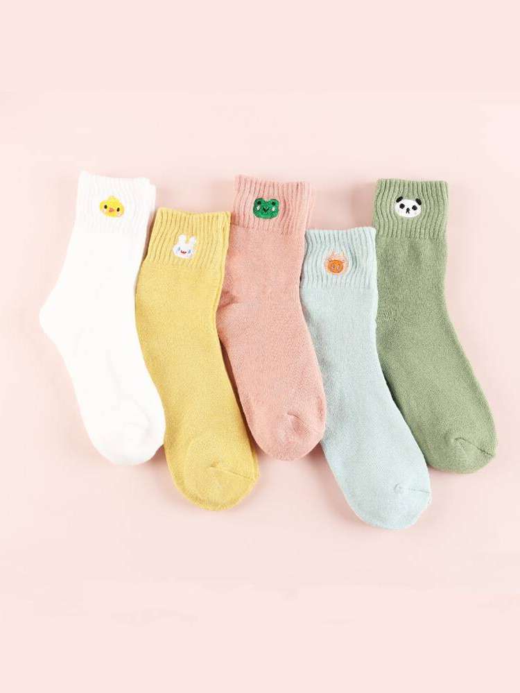 Multicolor Animal Embroidery Women Socks 717