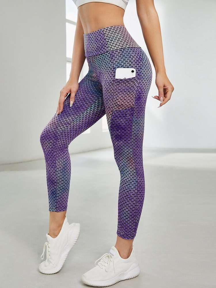  Multicolor Cropped Women Sports Leggings 4342