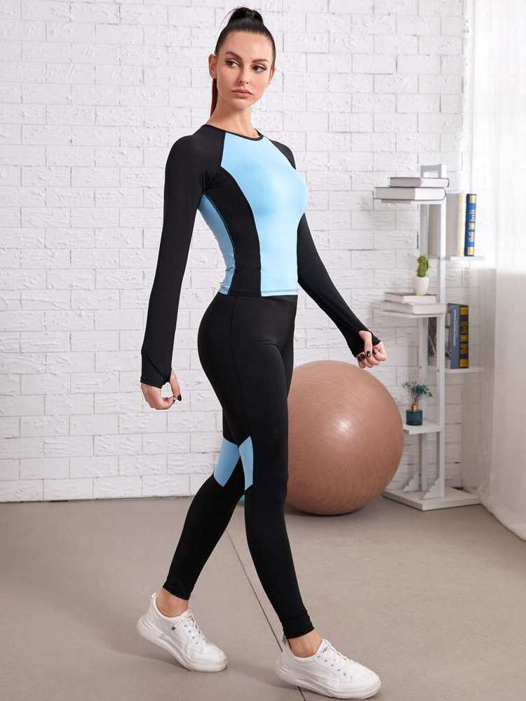  Long Sleeve Round Neck Women Activewear 6705