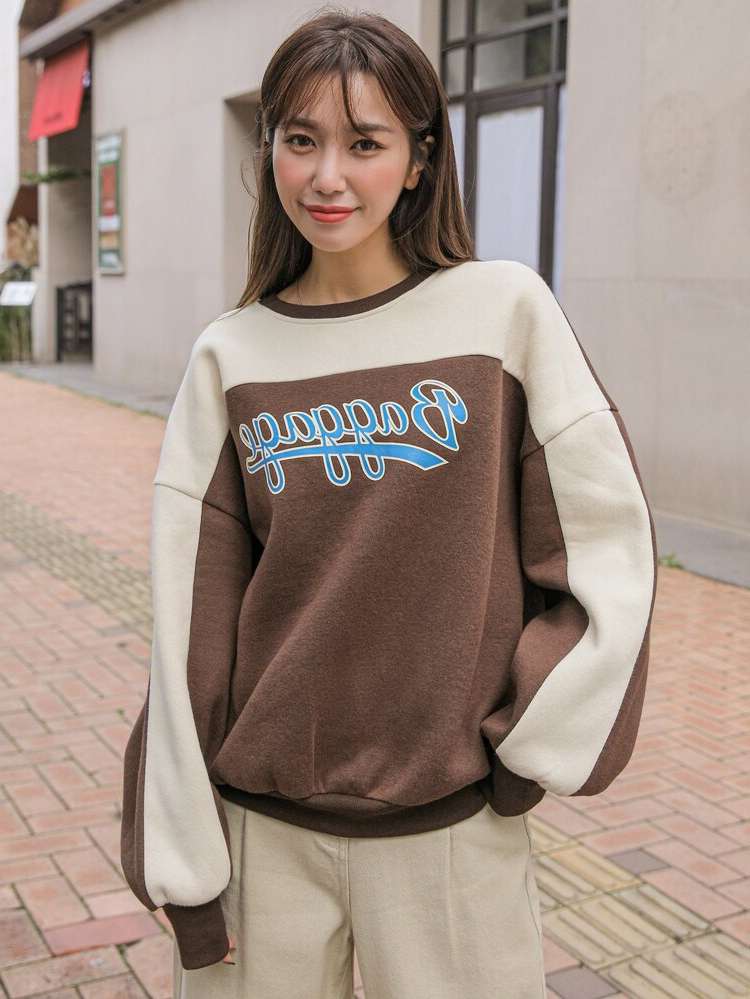 Regular Long Sleeve Oversized Women Sweatshirts 670