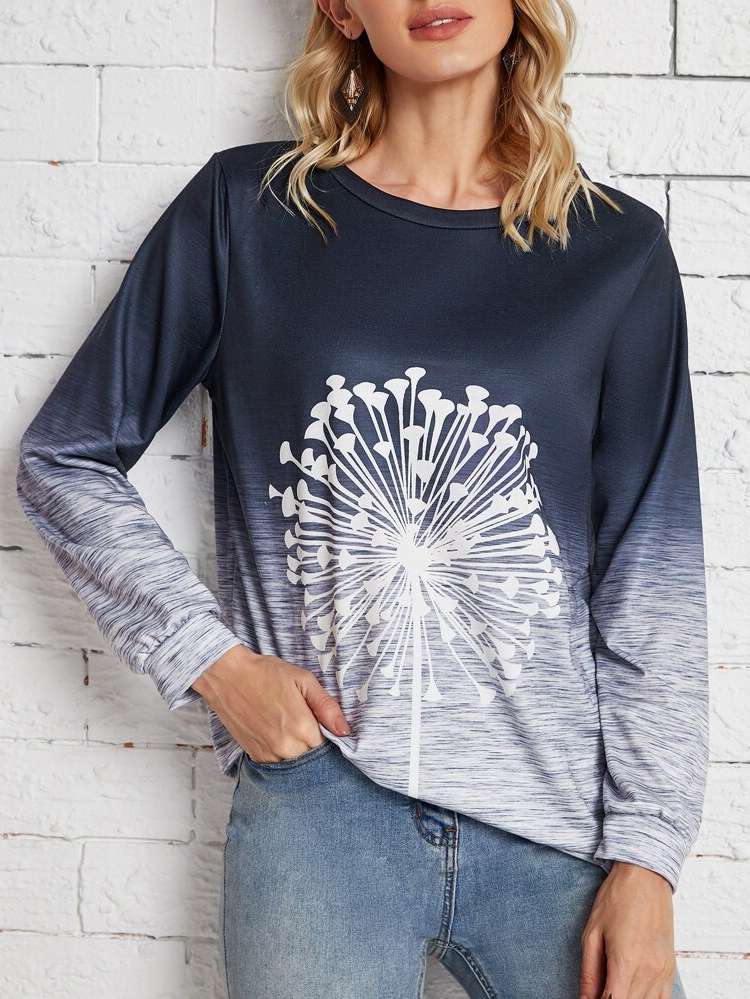 Long Sleeve Regular Fit Casual Regular Women Sweatshirts 198