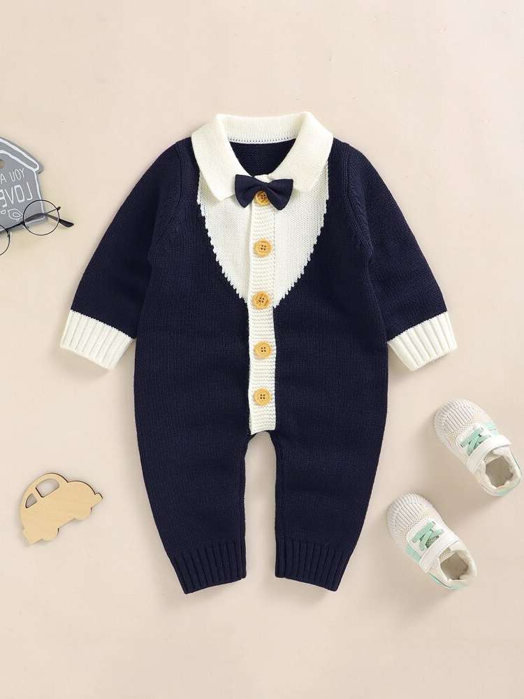 Regular Fit Cute Long Button Baby Clothing 2157