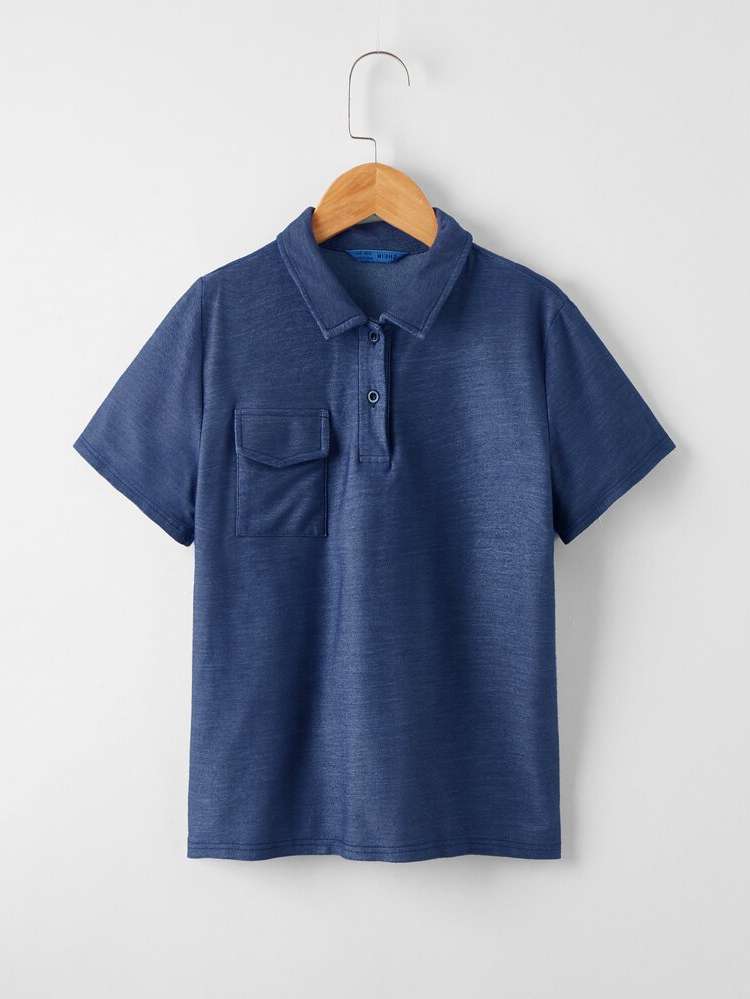 Polo Pocket Casual Short Sleeve Kids Clothing 2987