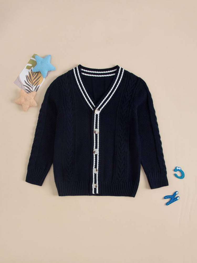  Striped Button Front Long Sleeve Girls Clothing 8200