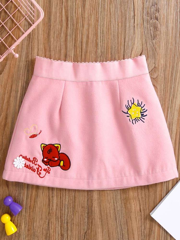 Cute Embroidery Short Girls Bottoms 294