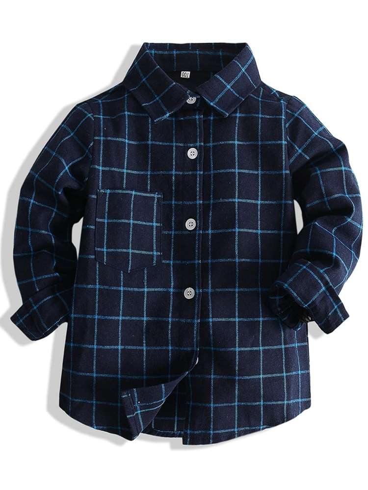 Long Sleeve Regular Collar Kids Clothing 5755