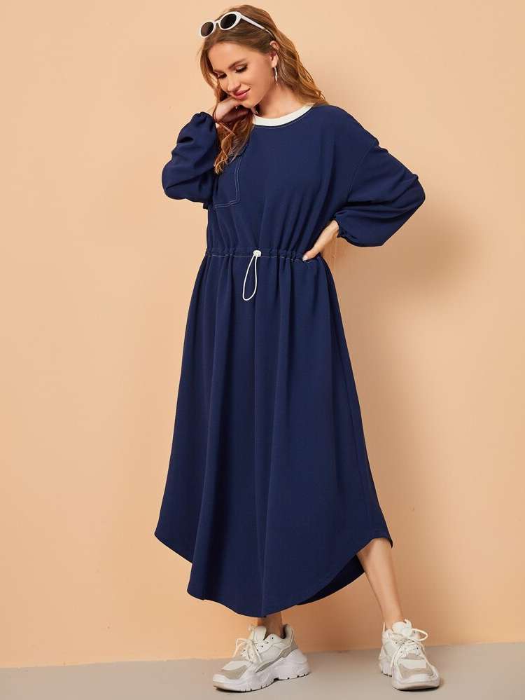  Long Sleeve Round Neck Long Women Clothing 47