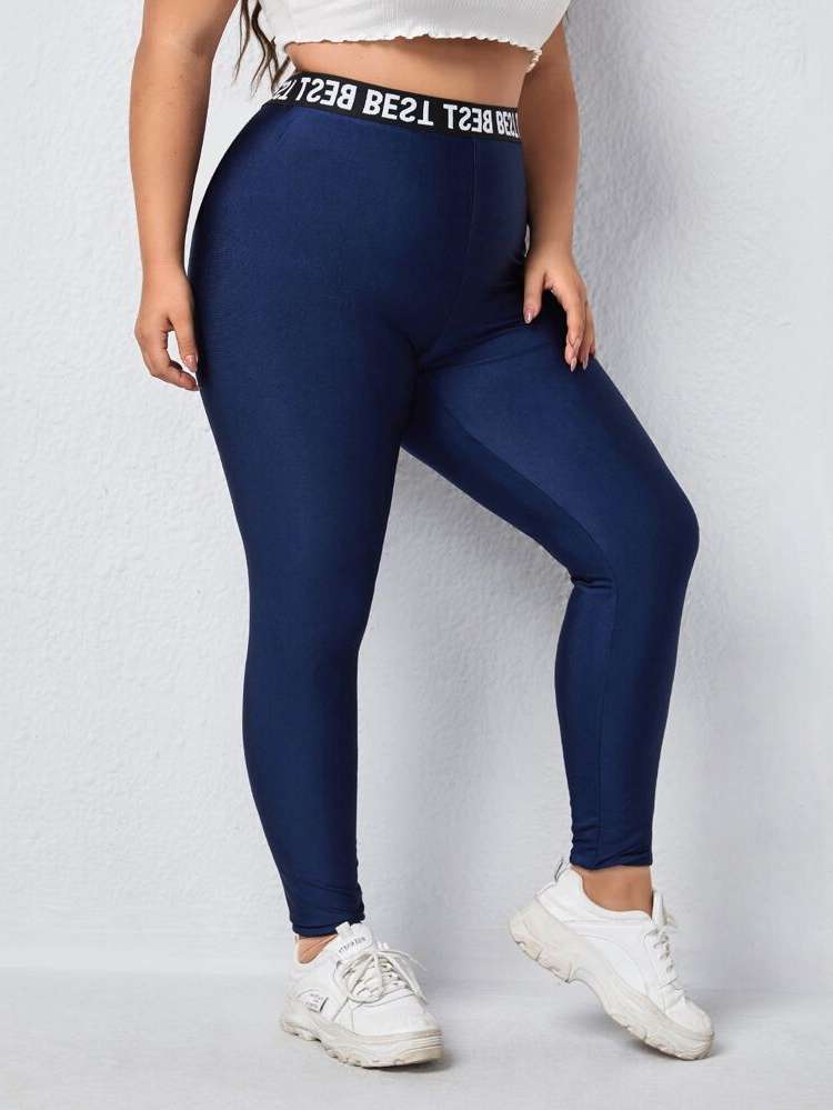  Skinny Letter Plus Size Leggings 17