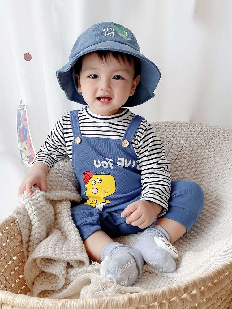 Long Sleeve Button Round Neck Baby Onesies 4000