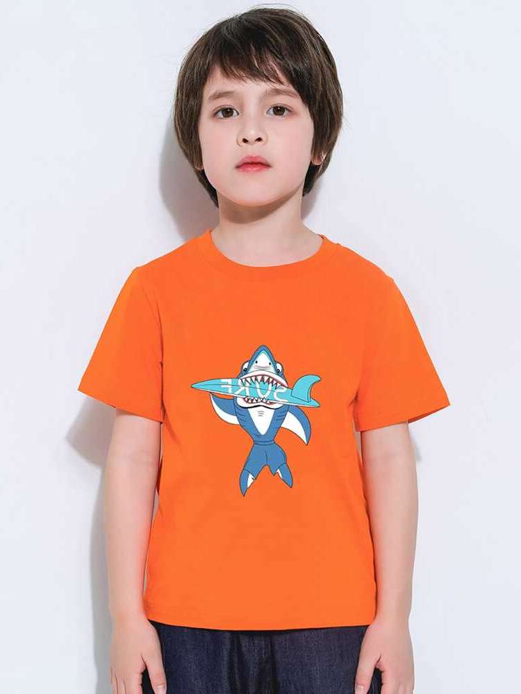 Cartoon  Round Neck Kids Clothing 3200