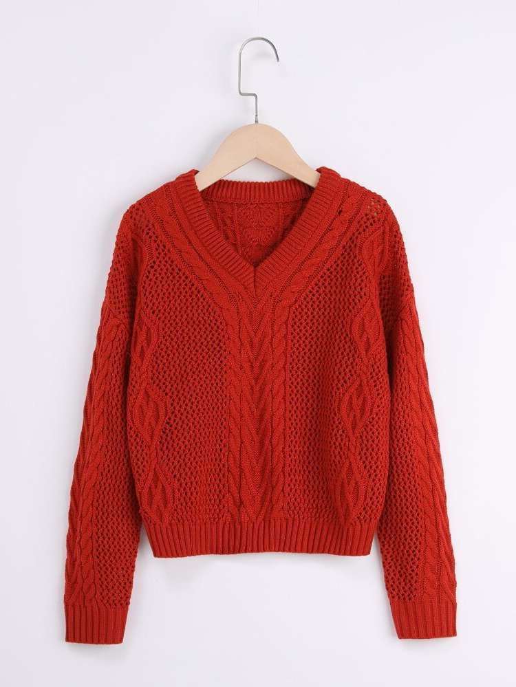 Plain Regular Fit Casual Girls Sweaters 4082