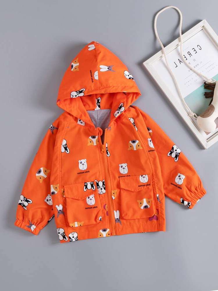 Regular Fit Casual Pocket Orange Toddler Boys Clothing 4856