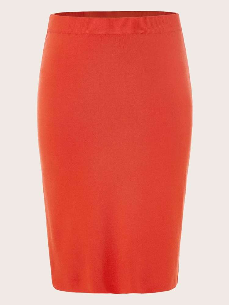   Orange Plus Size Knitwear 3470