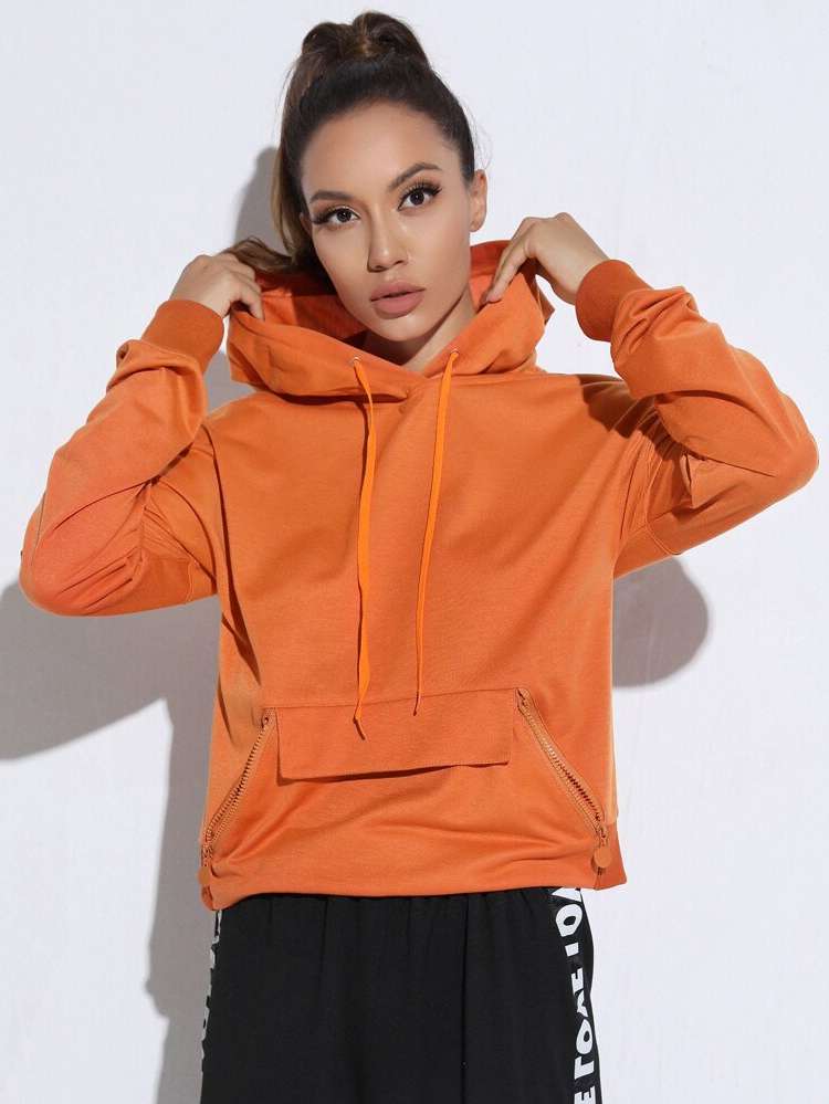 Long Sleeve Hooded  Women Active Tops 185