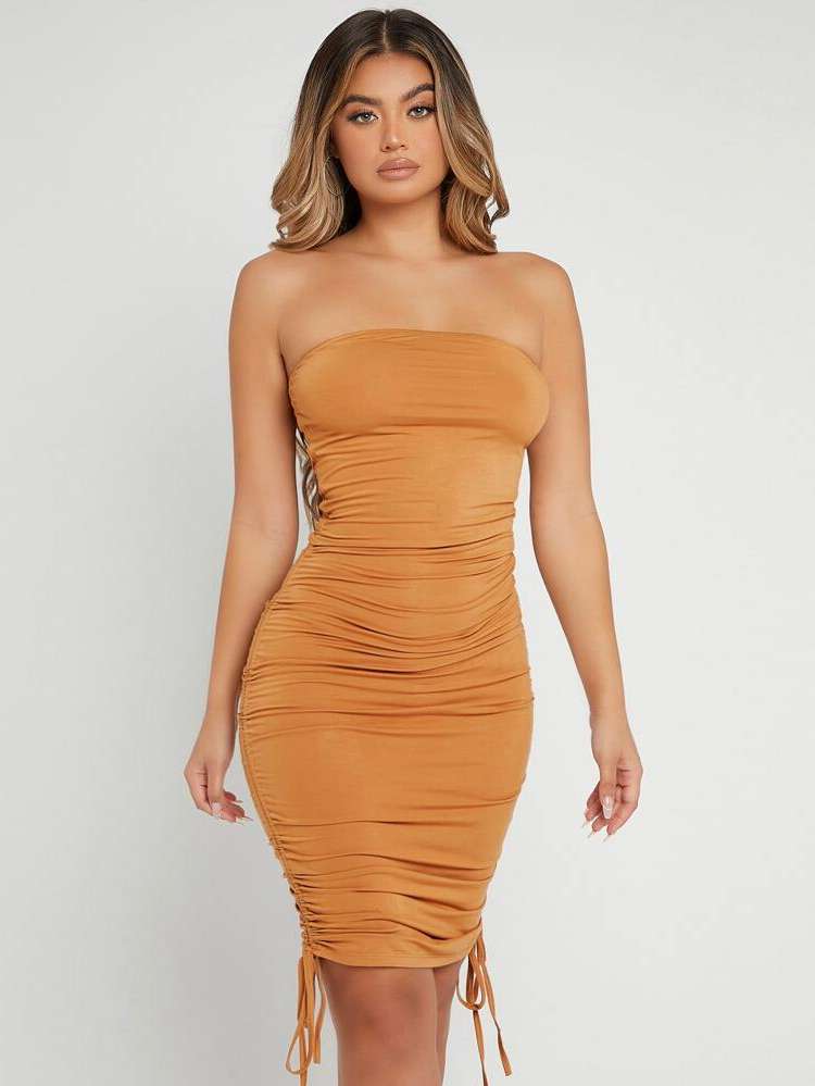  Short Strapless Backless Women Dresses 931