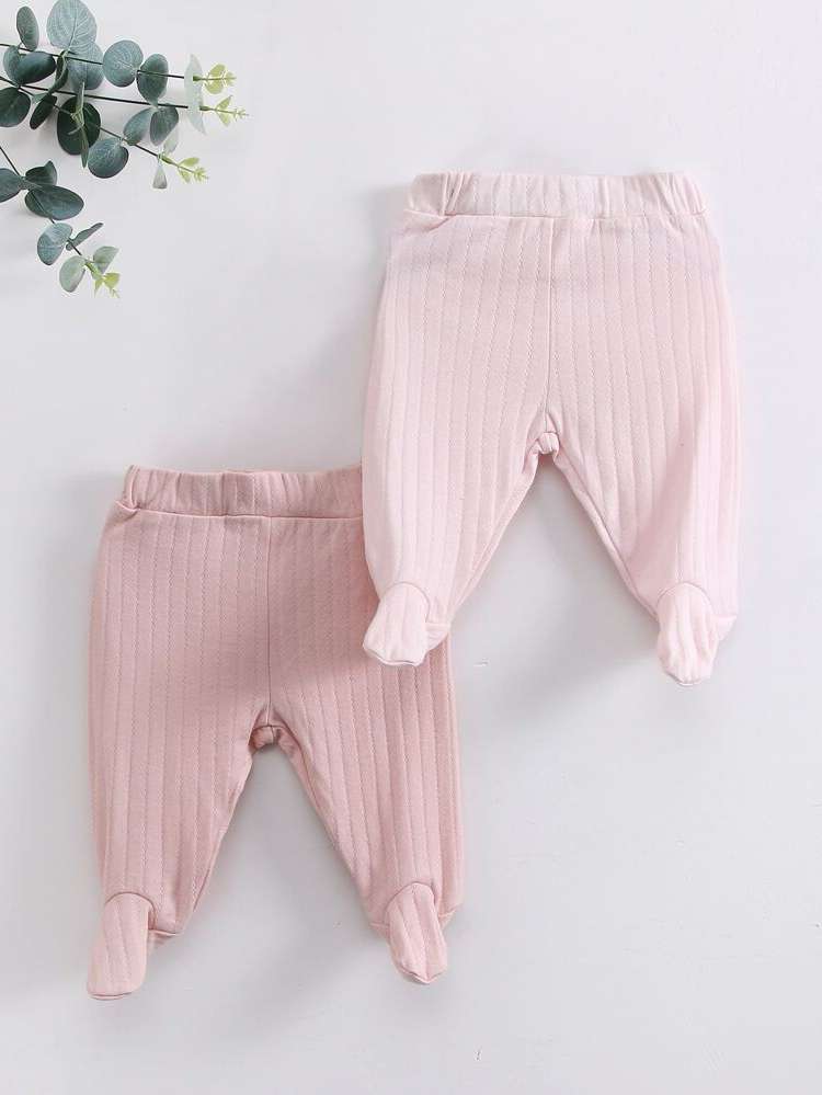  Pink Rib-Knit Baby Clothing 5848