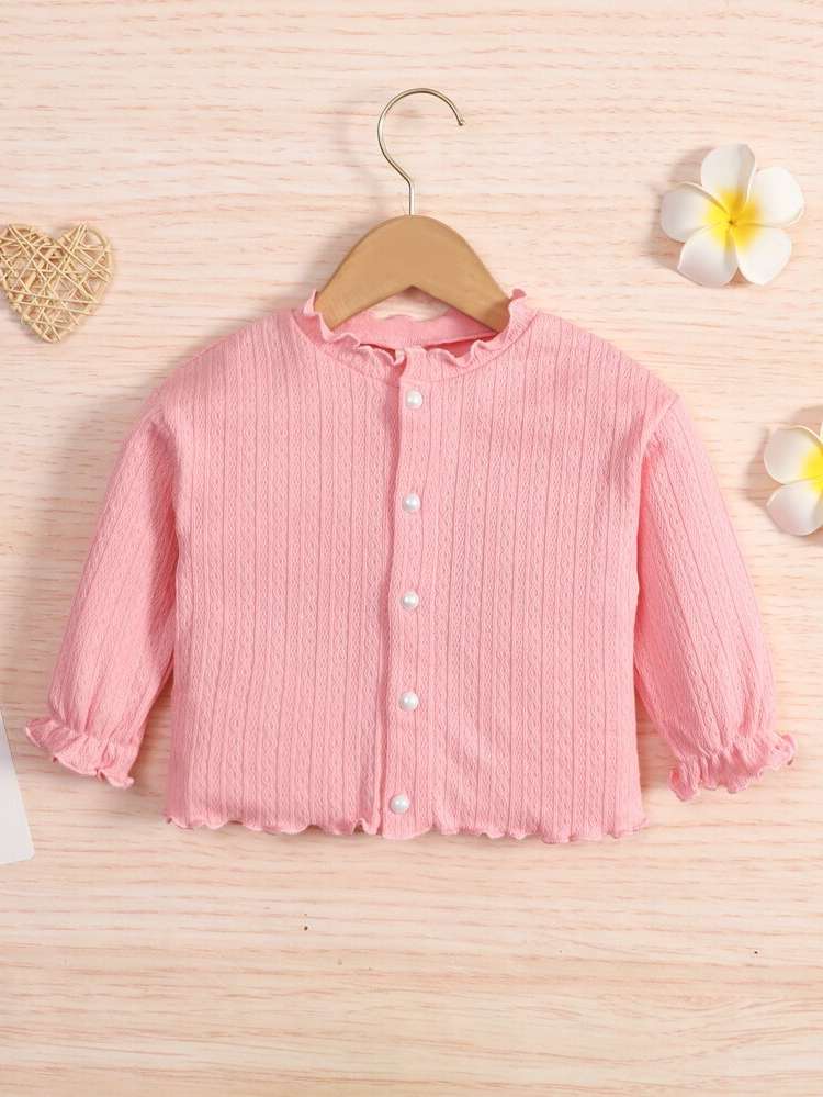 Button Front  Long Sleeve Baby Clothing 8347