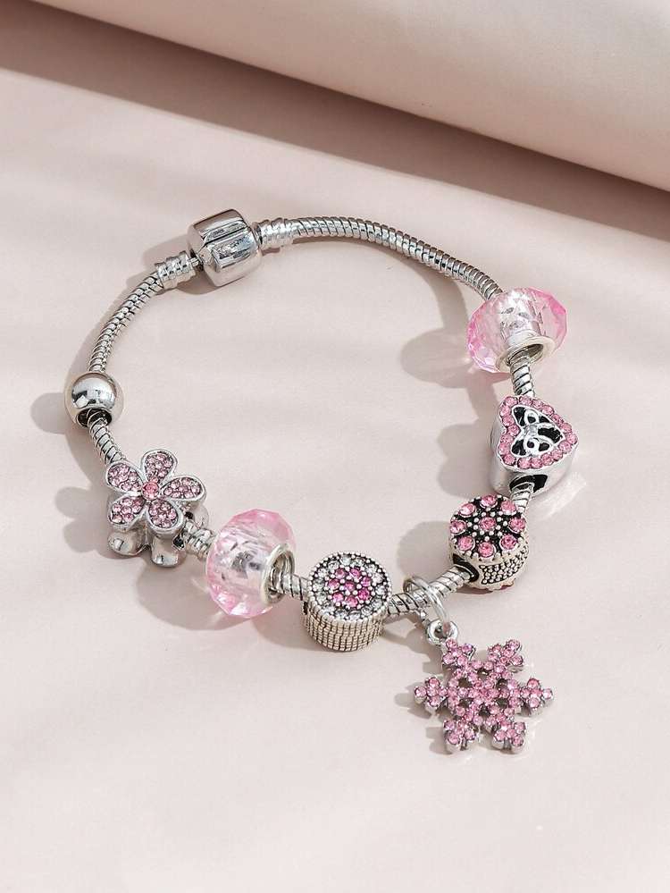  Pink Rhinestone Bracelets 65