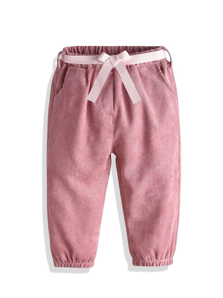 Plain Long Pink Kids Clothing 5621