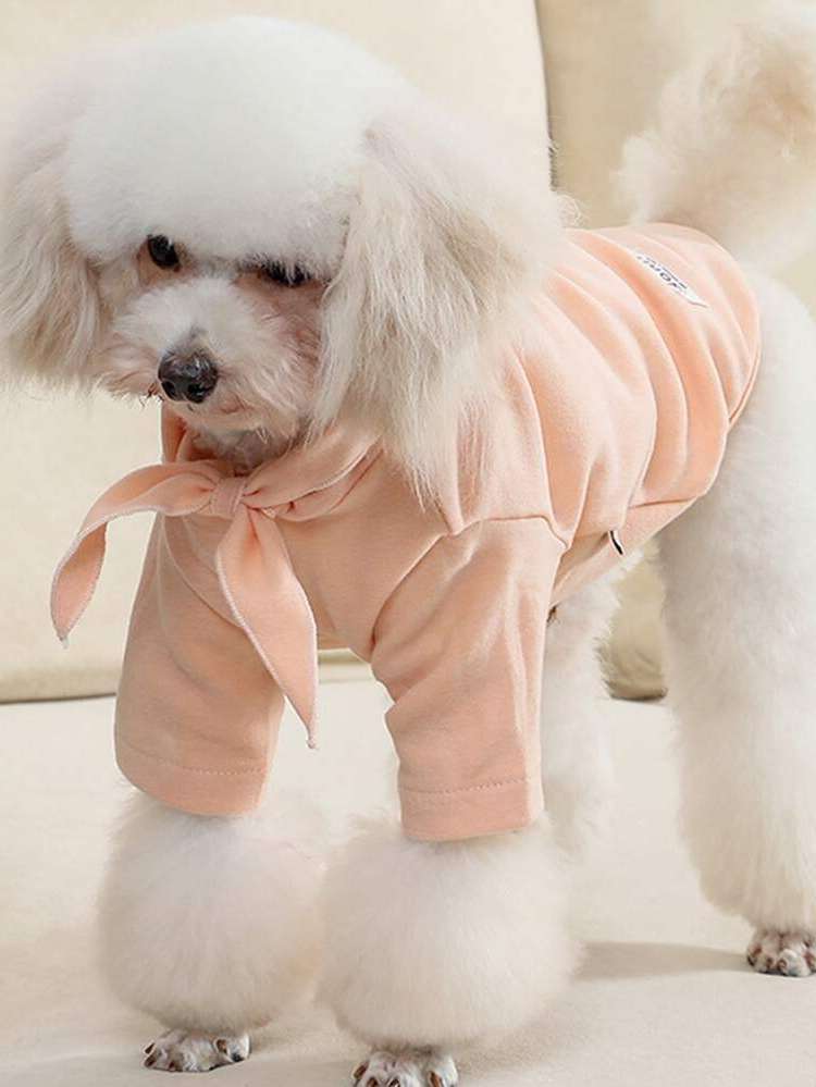 Pink  Plain Pet Sweatshirts  Hoodies 9445