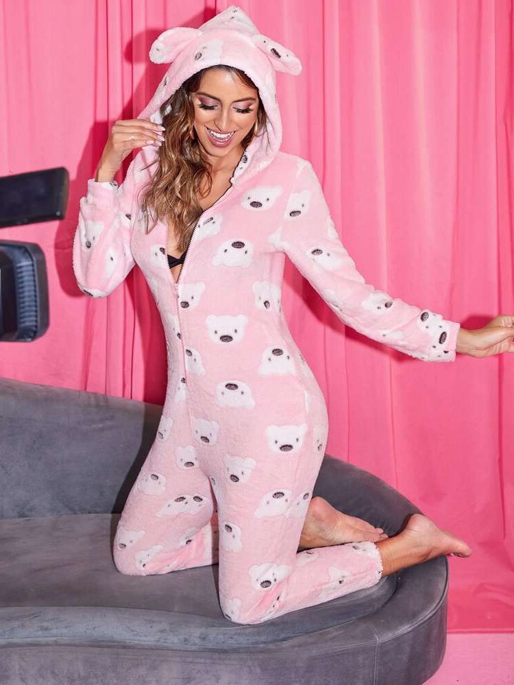  Hooded Cartoon Women Sleep  Lounge 9745