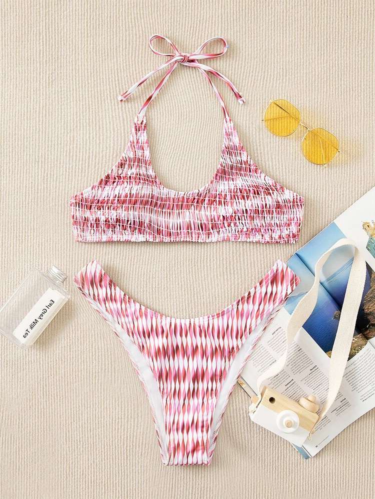 Pink  Halter Women Beachwear 6276