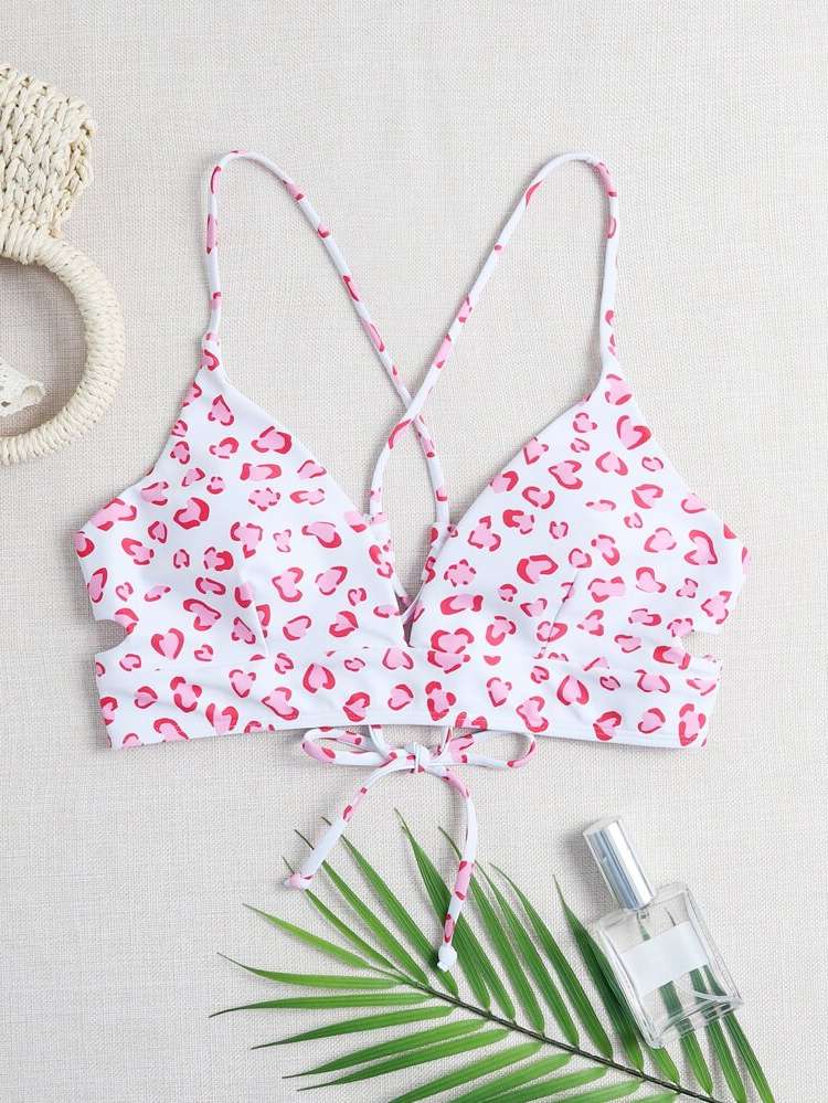  Spaghetti Strap Pink Women Bikini Tops 142