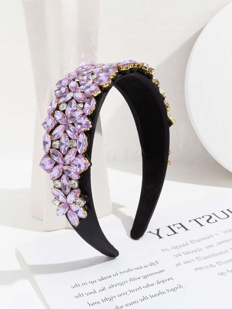  Purple Rhinestone Women Accessories 7775