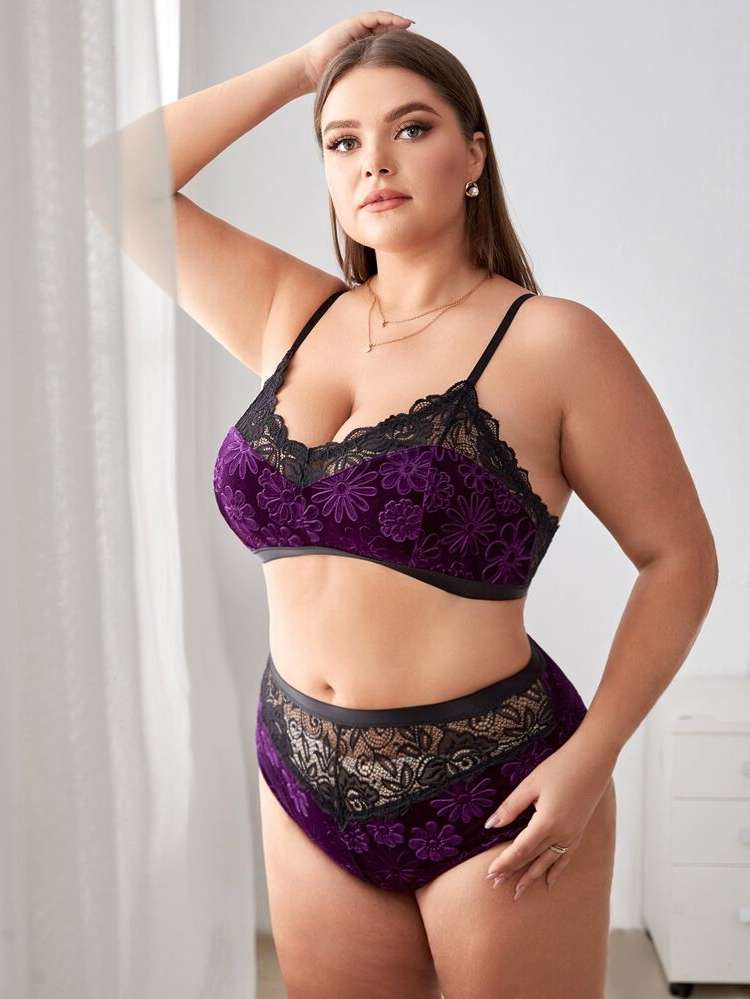   Purple Underwear  Sleepwear 5929