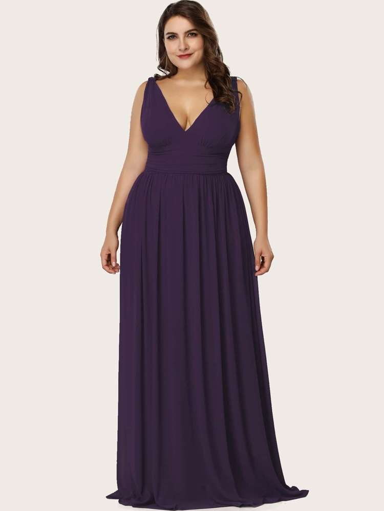 Zipper Purple Regular Fit Maxi Weddings  Events 8901