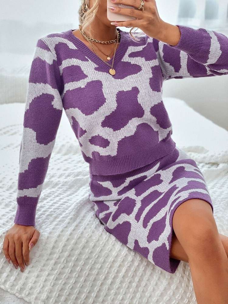 Long Sleeve Purple Women Clothing 1498